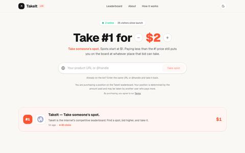 TakeIt — Take someone's spot. — screenshot