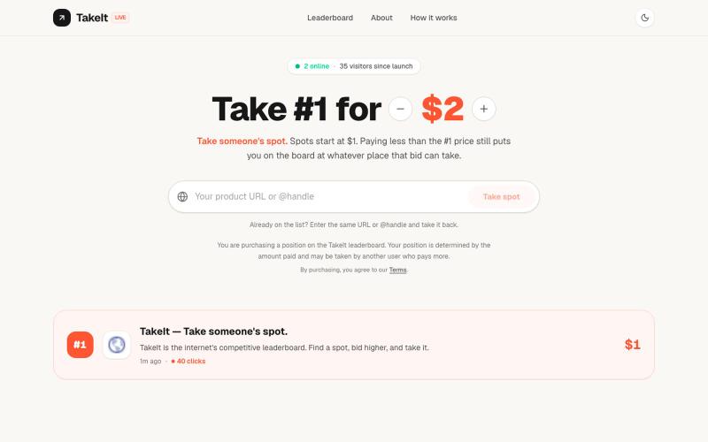 TakeIt — Take someone's spot. — screenshot