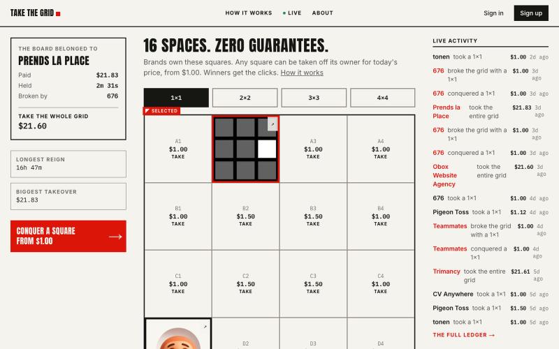 Take The Grid — screenshot