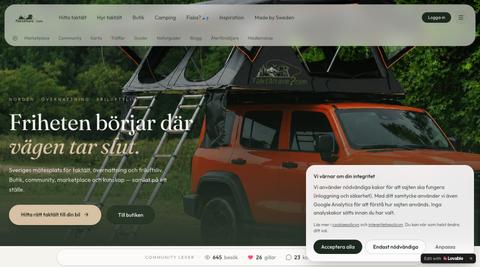 TakTält — Sveriges största mötesplats för taktält & friluftsliv — screenshot