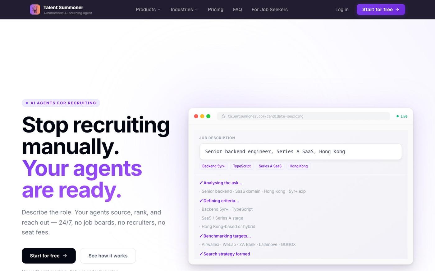 Talent Summoner - The Best AI Hiring Platform — screenshot