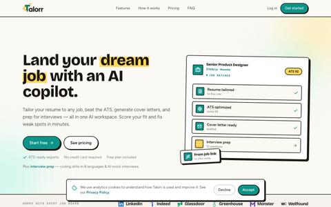 Talorr AI — Your Career Copilot to Land Your Dream Job — screenshot