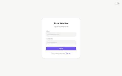 Task Tracker — screenshot