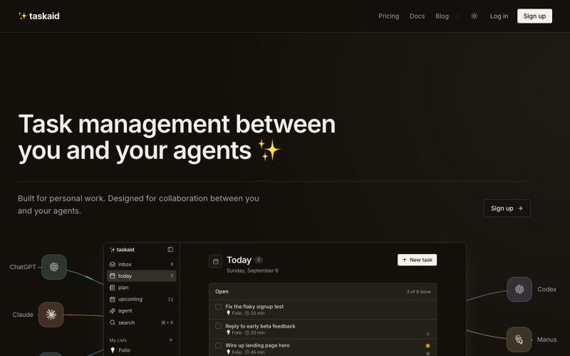 Taskaid - The AI task manager — screenshot