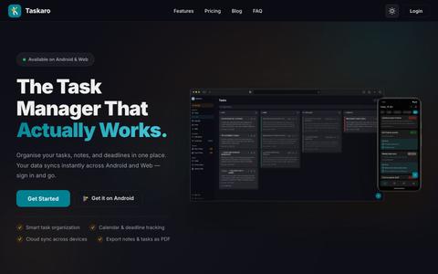 Taskaro — screenshot
