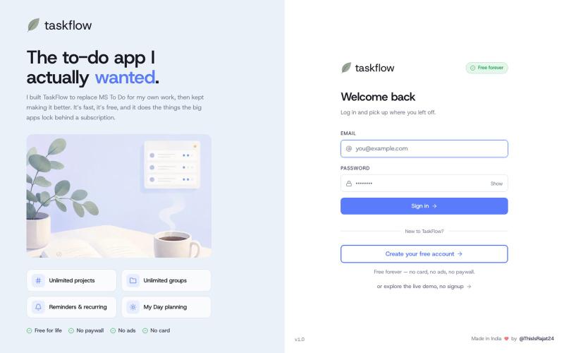 TaskFlow — screenshot
