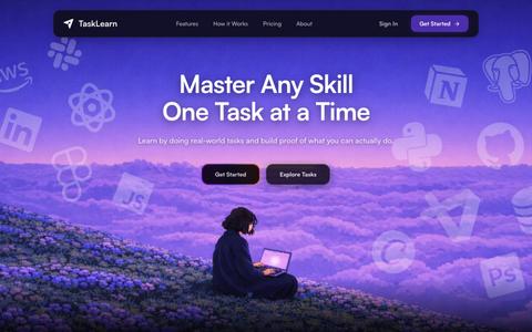 TaskLearn | Do Real Work. Earn Skill Badges. Get Hired. — screenshot