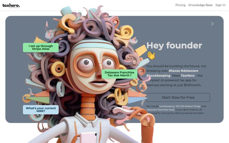 TaxHero – focus on building, we'll handle your taxes — screenshot