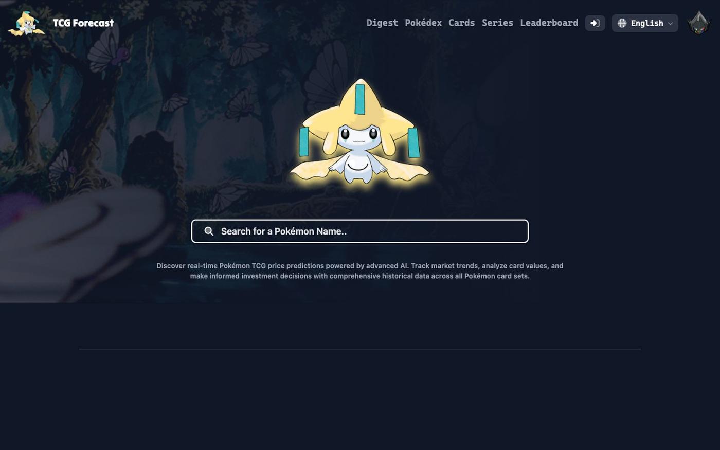 TCG Forecast - Pokémon TCG Price Tracker & Market Predictions — screenshot