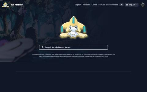 TCG Forecast - Pokémon TCG Price Tracker & Market Predictions — screenshot
