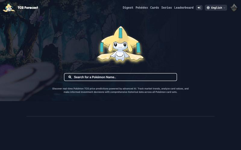 TCG Forecast - Pokémon TCG Price Tracker & Market Predictions — screenshot