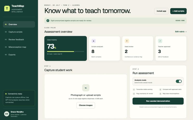TeachMap — Know what to teach tomorrow — screenshot