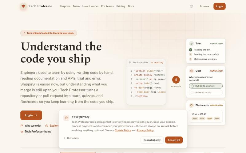 TechProfessor — screenshot