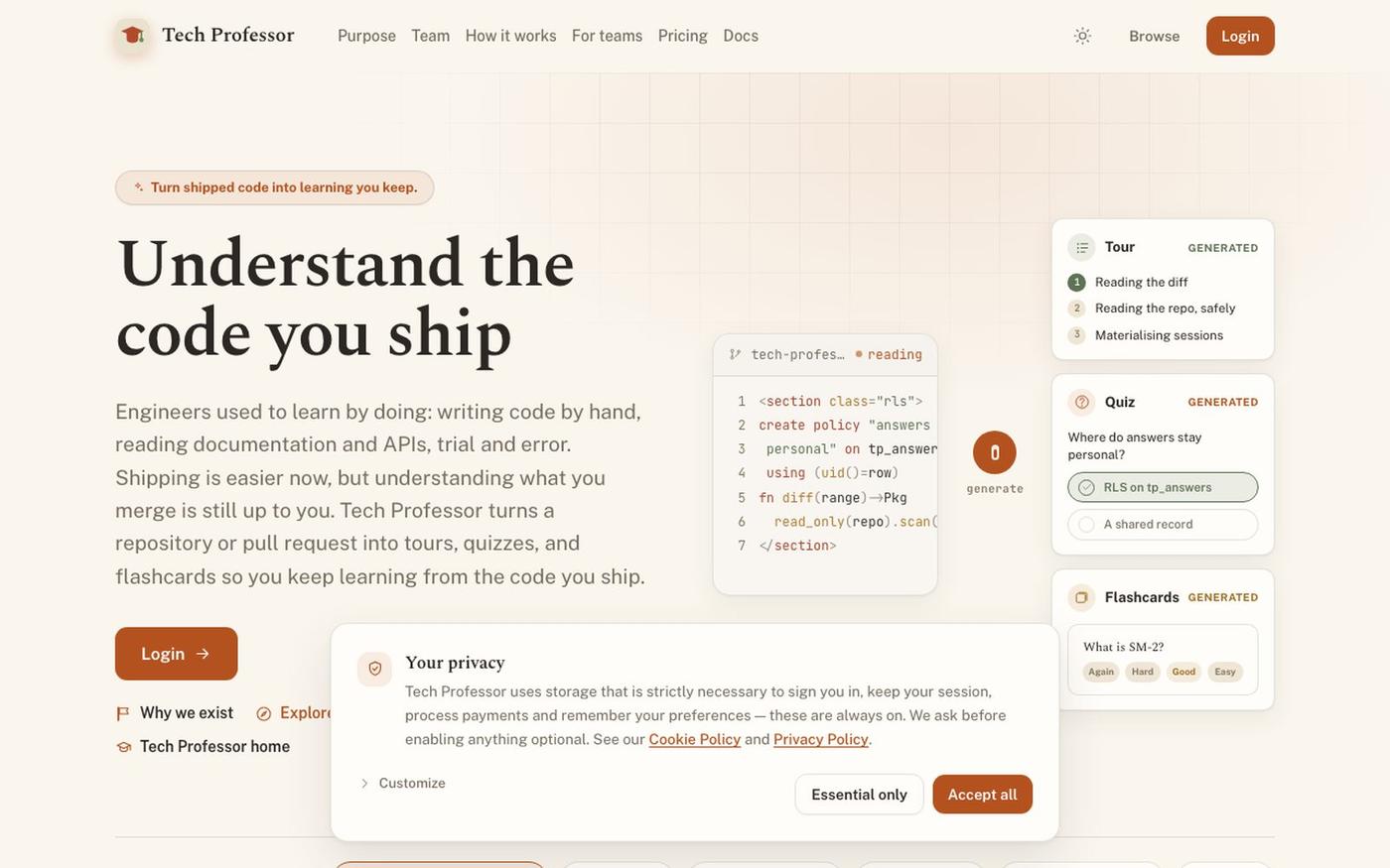 TechProfessor — screenshot