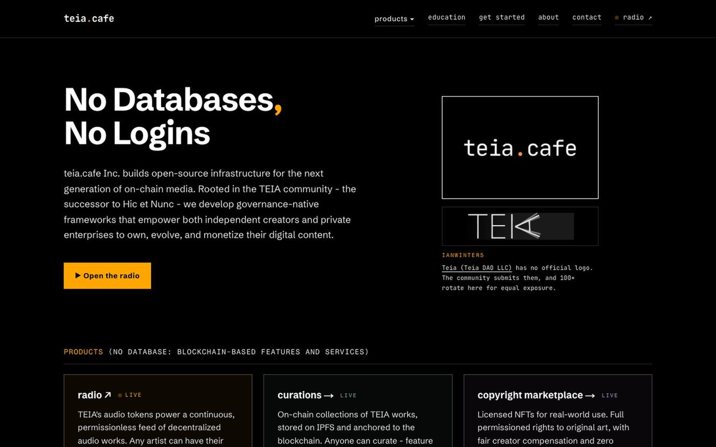 teia.cafe — screenshot