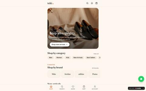 Teki — Premium shoes for every step — screenshot