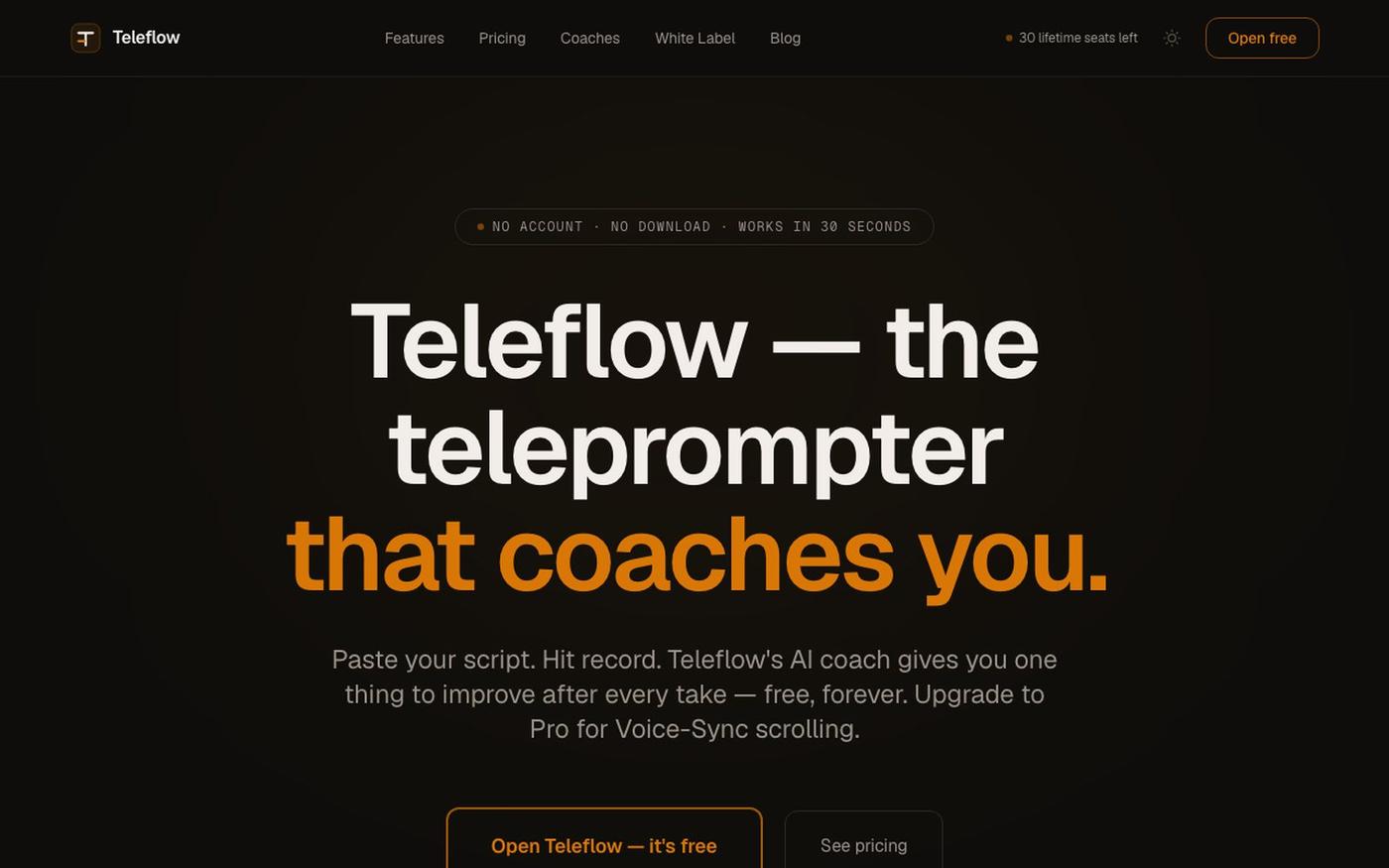 Teleflow - Best Professional Teleprompter App & Autocue — screenshot