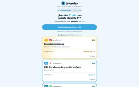 TeLoRobo.lol — El puesto #1 se roba — screenshot