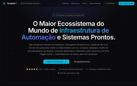 TemplateIO — 376 Templates de Automação n8n, Notion e Airtable — screenshot