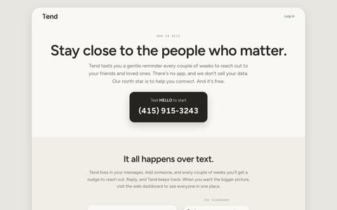 Tend — screenshot
