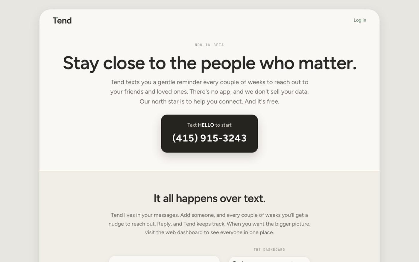 Tend — screenshot