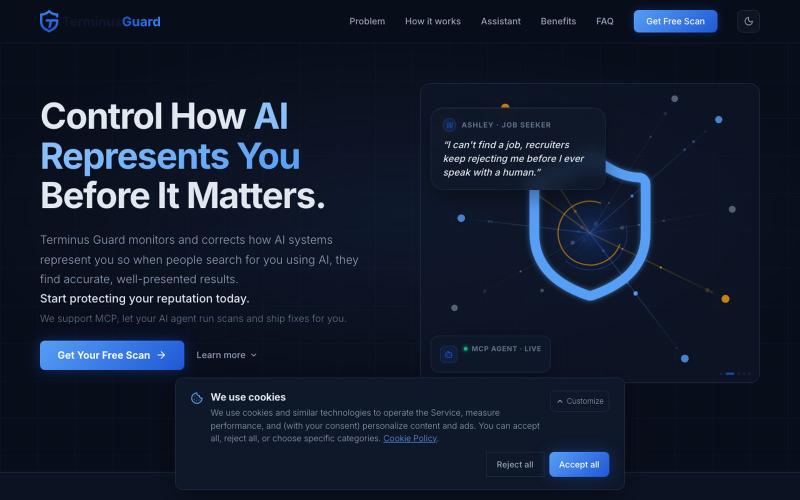 Terminus Guard - Control How AI Represents You Before It Matters — screenshot