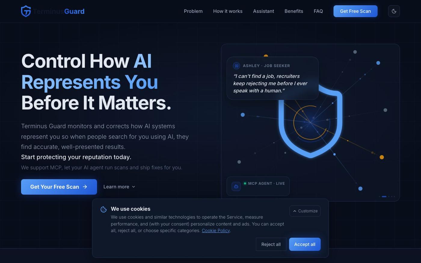 Terminus Guard - Control How AI Represents You Before It Matters — screenshot