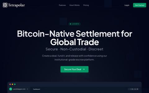 Bitcoin Escrow for Global Trade | Tetrapolar — screenshot