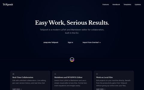 TeXposit - Modern Collaborative LaTeX Editor — screenshot