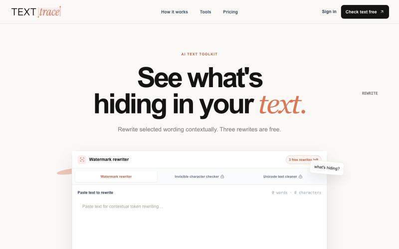 AI Text Rewriter & Unicode Text Tools — screenshot