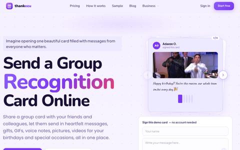 Thankeeu — Group Cards & Gifts for Every Occasion 💜 — screenshot