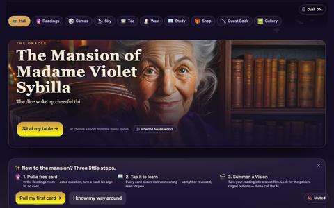 The Oracle · Madame Violet Sybilla's Mansion — screenshot