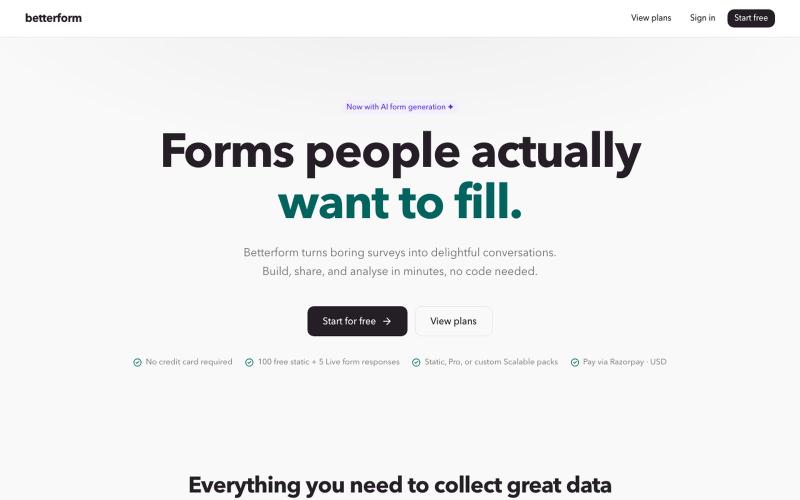 Betterform — screenshot