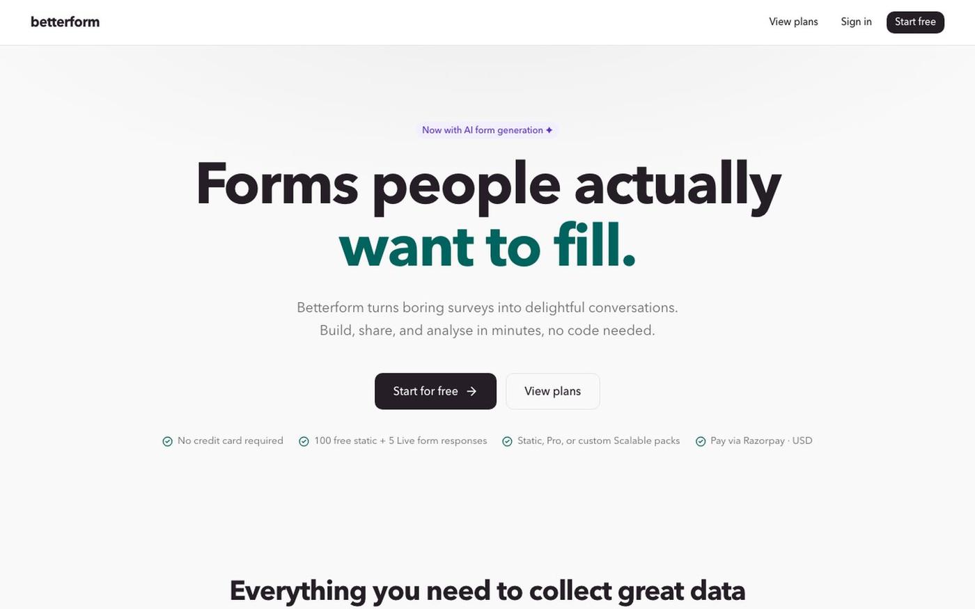 Betterform — screenshot