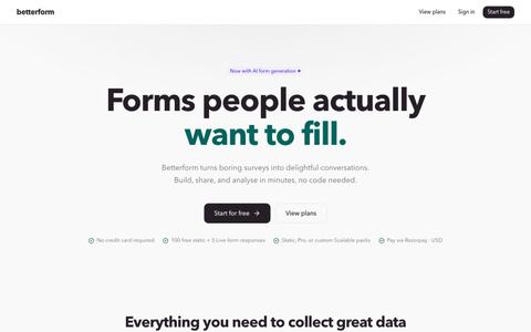 Betterform — screenshot