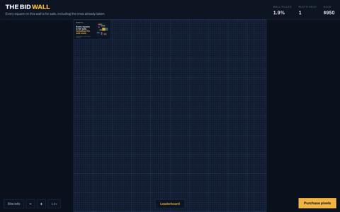 The Bid Wall — screenshot