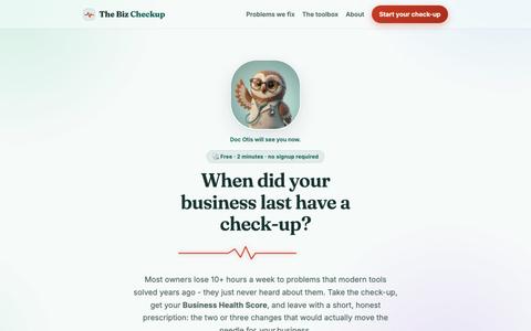 The Biz Checkup - Find out what your business is missing — screenshot