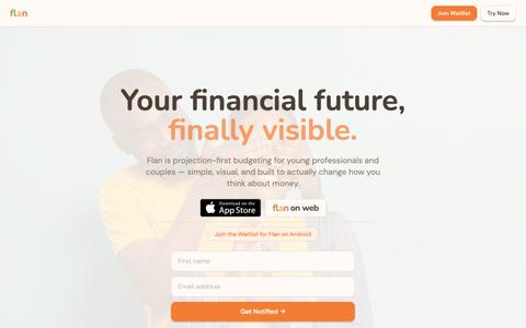Flan | Projection-First Budgeting App for Couples — screenshot
