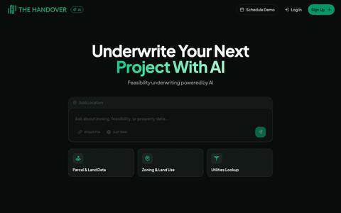 AI tool for Construction, Architects, Builders & Developers | THE HANDOVER AI — screenshot
