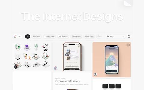 The Internet Designs | UI Inspiration from X & Pinterest — screenshot