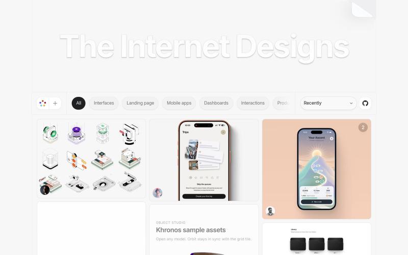 The Internet Designs | UI Inspiration from X & Pinterest — screenshot