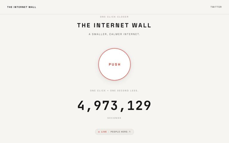 THE INTERNET WALL — screenshot