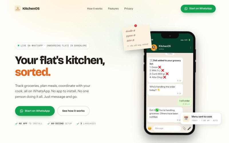 KitchenOS: Your flat's kitchen, sorted. — screenshot