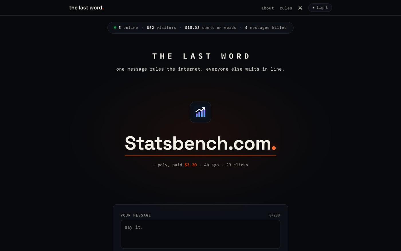 THE LAST WORD — screenshot