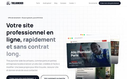 Site professionnel pour petites entreprises | TheLauncher — screenshot