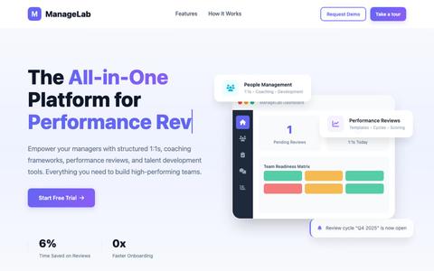 ManageLab - People & Performance Management Platform — screenshot