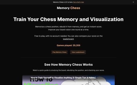 Memory Chess: Free Chess Memory and Visualization Game — screenshot