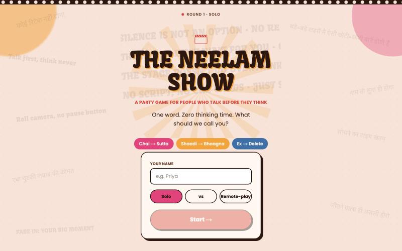 The Neelam Show — screenshot