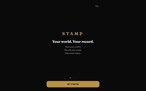 STAMP — Your world. Your record. — screenshot