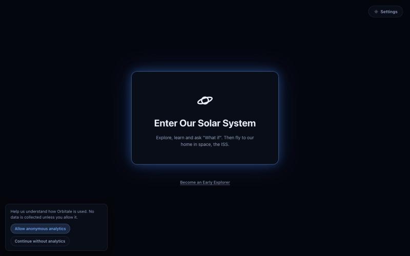 Orbitale - Your Portal to Space — screenshot